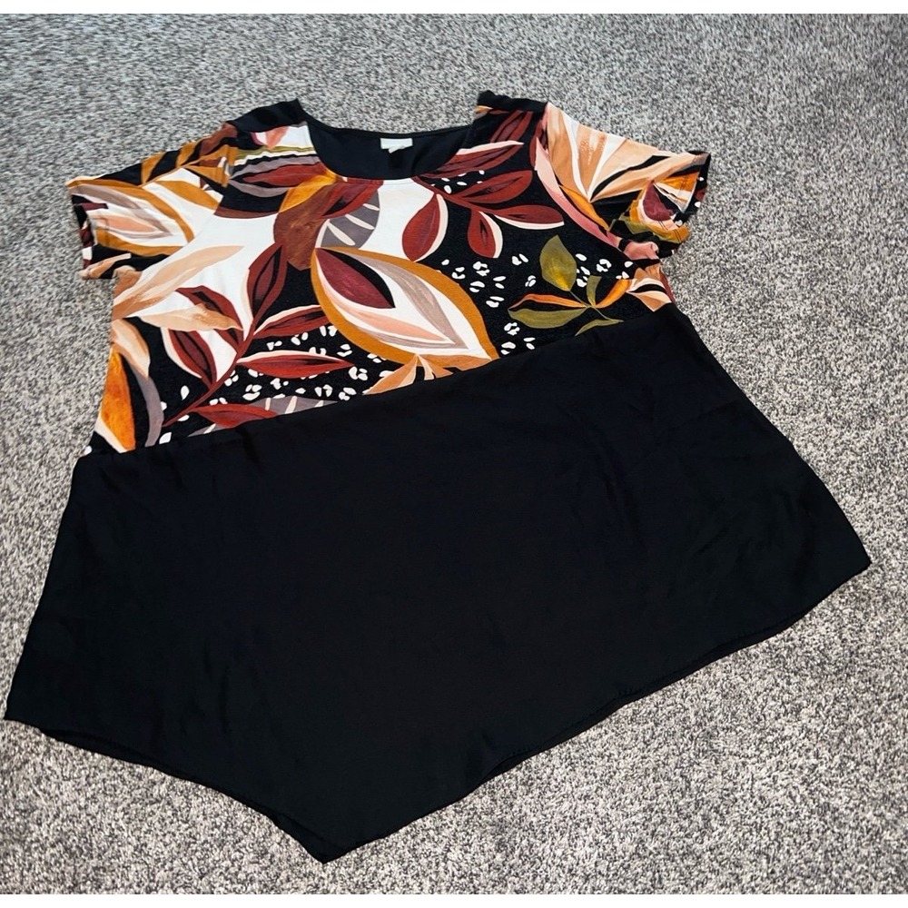 Zim and Zoe Women's Brown/Black Wild Leaves Carina Size 22/24‎